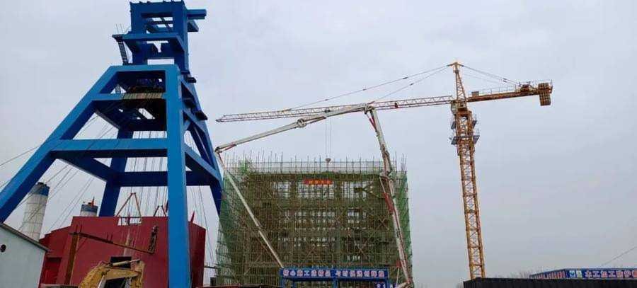 阳城技改项目副提升机房工程封顶大吉 阳城技改项目副提升机房工程封顶大吉